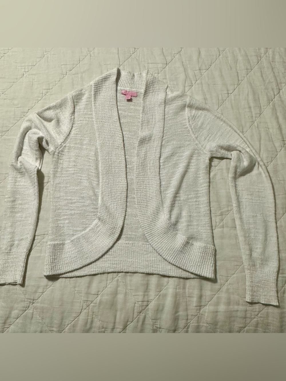Women’s White Open-Front Sweater Cardigan Lilly Pulitzer Large